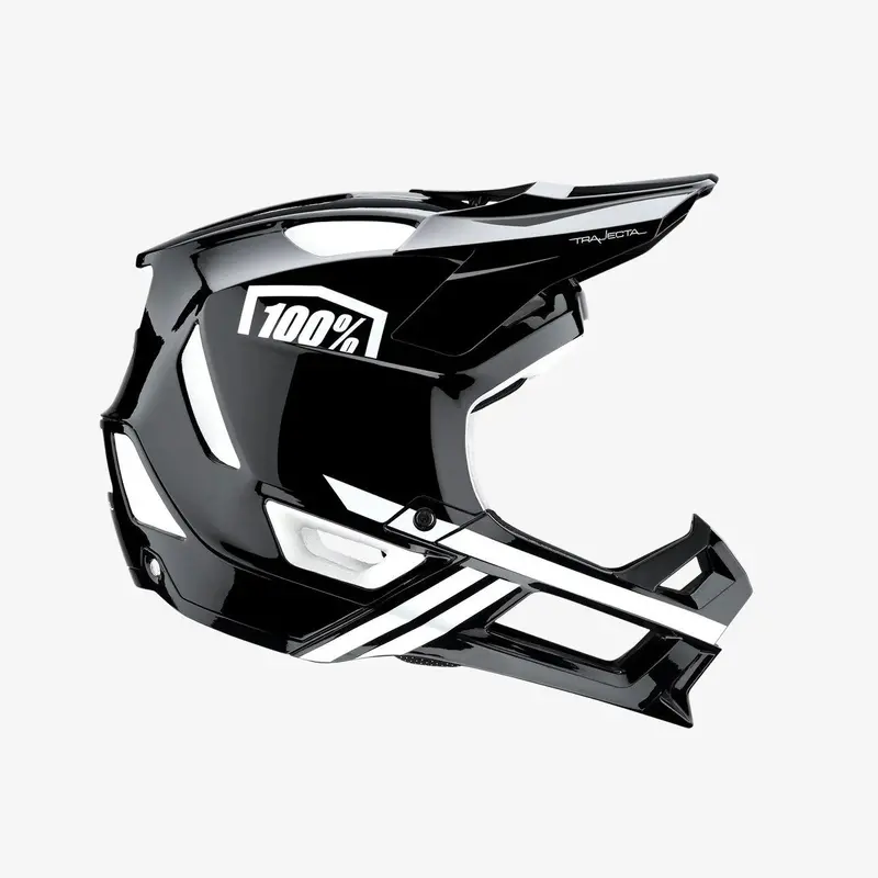 100% Trajecta Helmet With Fidlock - Black/White 1