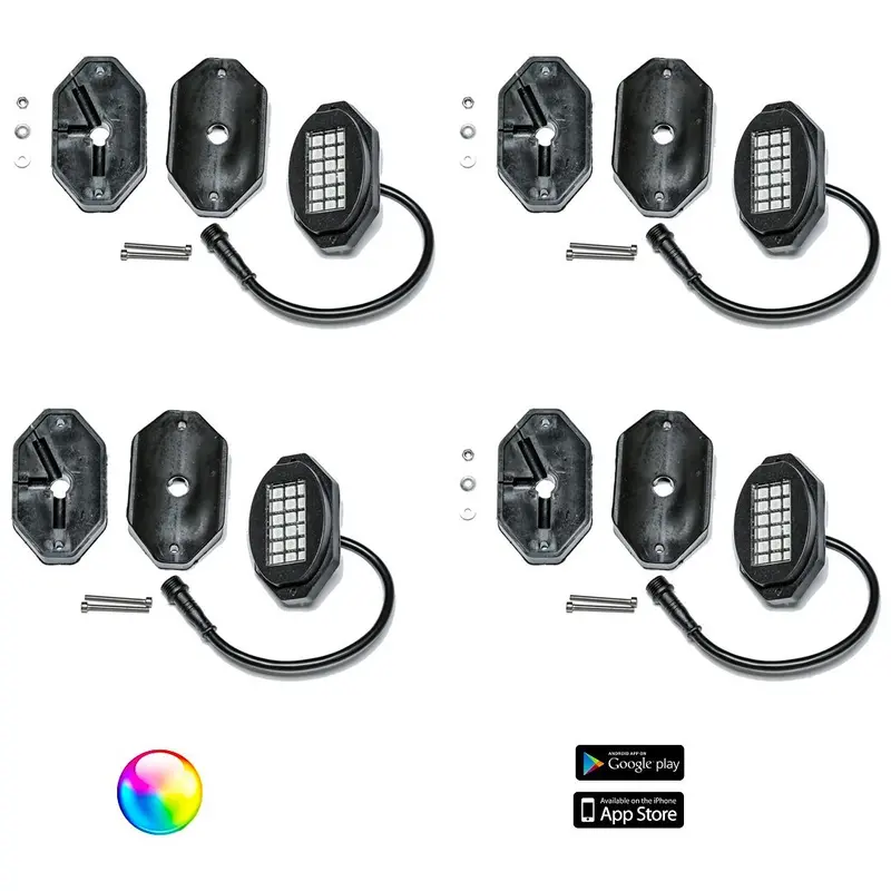 5150 Whips 187 Style Rock Lights W/Control Harness 1