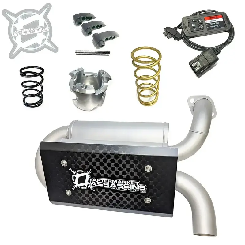 Aftermarket Assassins '21-'24 Polaris Ranger Xp 1000 Stage 2 Lock & Load Kit W/ Dual Suppressor Muffler 1