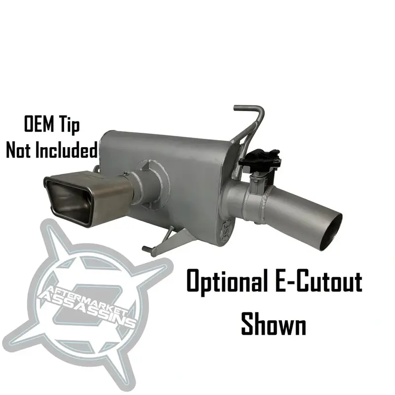 Aftermarket Assassins '22-'25 Polaris Rzr Pro R 4 Cylinder Slip-On Exhaust With Center Exit & 3" Side Dump 1