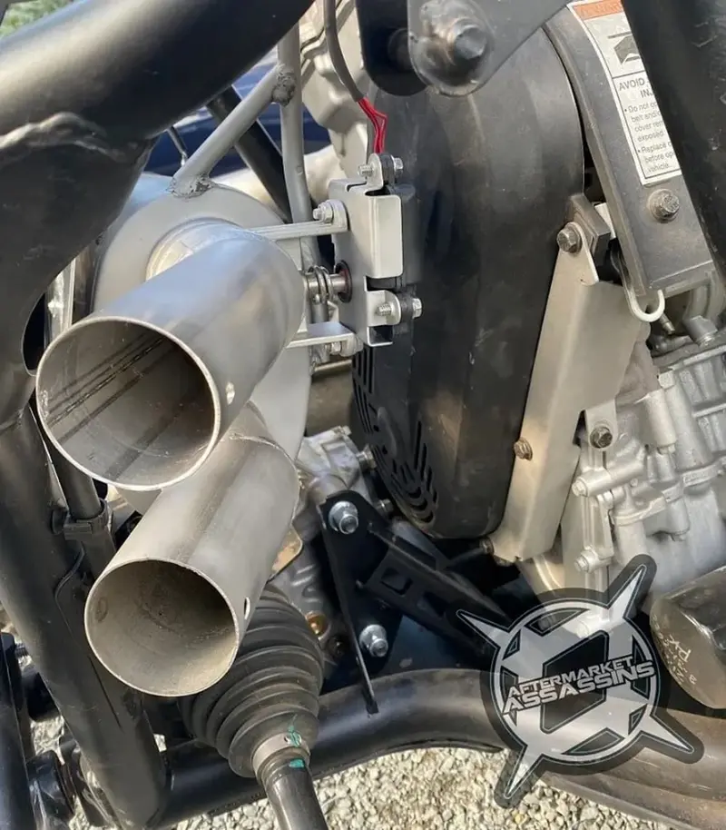 Aftermarket Assassins '22-'25 Polaris Rzr Pro R Stainless Slip-On Side Exit Exhaust 6