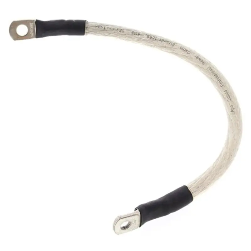 All Balls Racing 13" Clear Battery Cable W/ 1/4" & 5/16" Lug Terminal 1