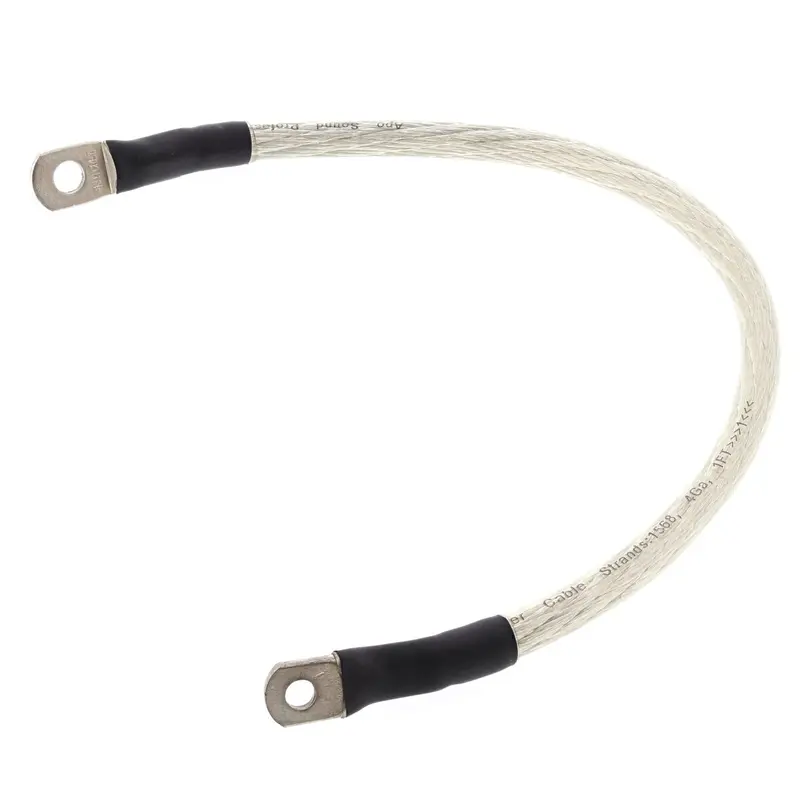 All Balls Racing 15" Clear Battery Silver Cable With 1/4" & 5/16" Lug Terminal 1