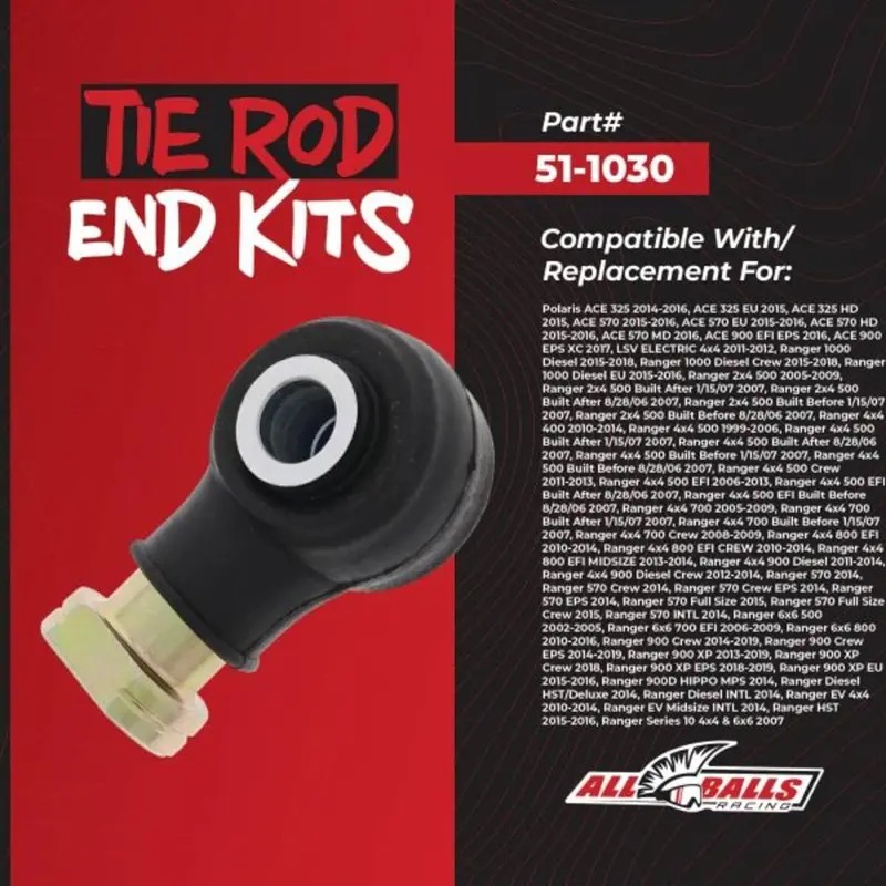All Balls Racing Polaris Ranger Xp 900 Tie Rod End Kit 2