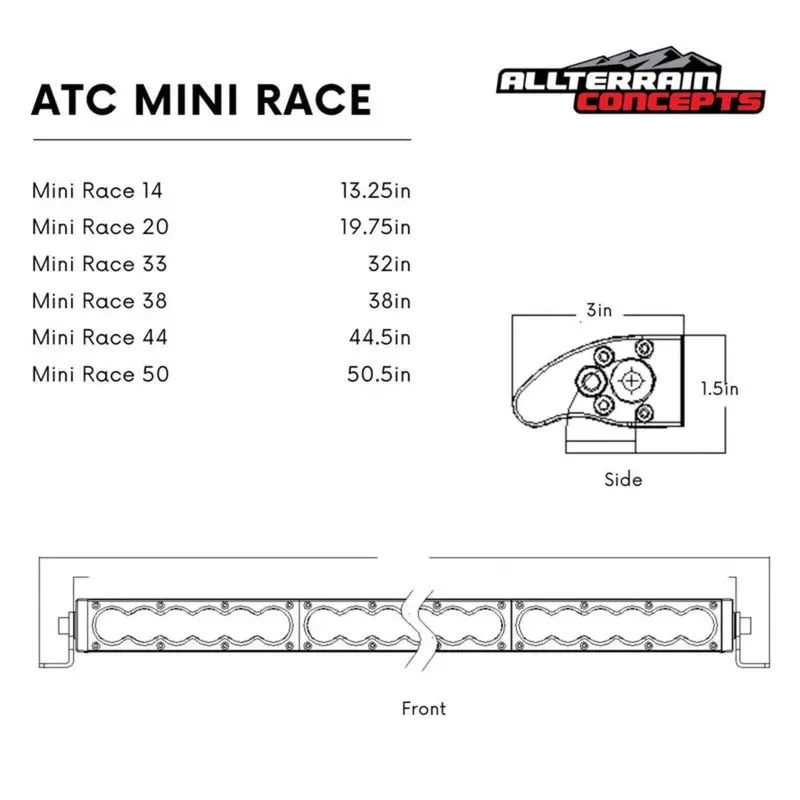 All Terrain Concepts Mini Race Series Light Bars 3