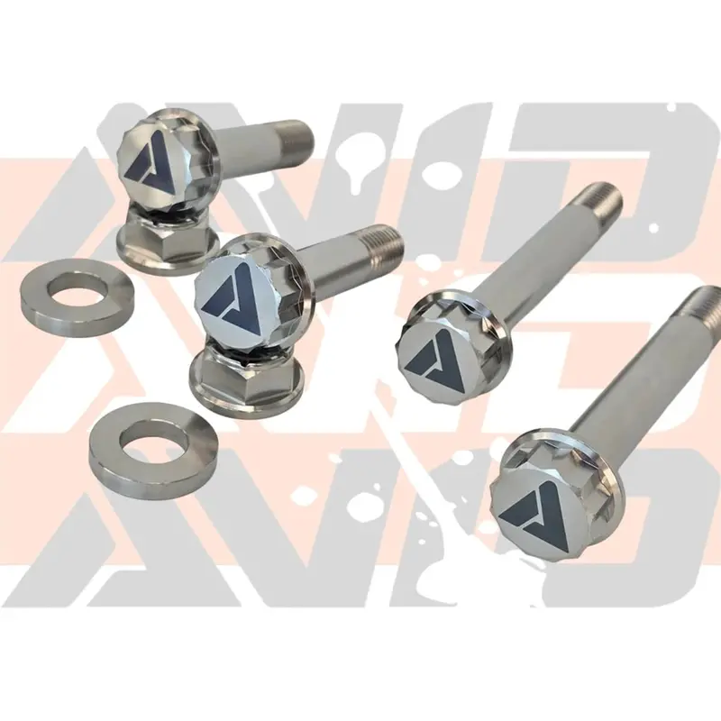 Avid Racing Can-Am Maverick R Front Shock Titanium Bolt Hardware Kit - 8 Piece 2