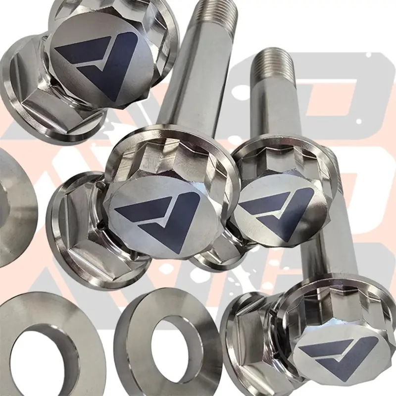 Avid Racing Can-Am Maverick R Rear Shock Mount Titanium Hardware Kit - 12 Piece 2