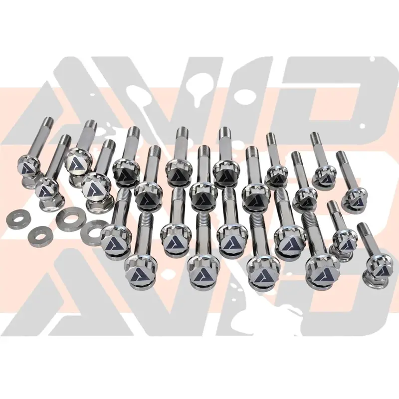 Avid Racing Can-Am Maverick R Stock Front Control Arm Titanium Hardware Kit - 34 Piece 1