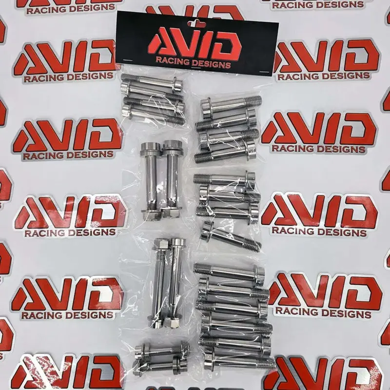 Avid Racing Can-Am Maverick R Stock Front Control Arm Titanium Hardware Kit - 34 Piece 4