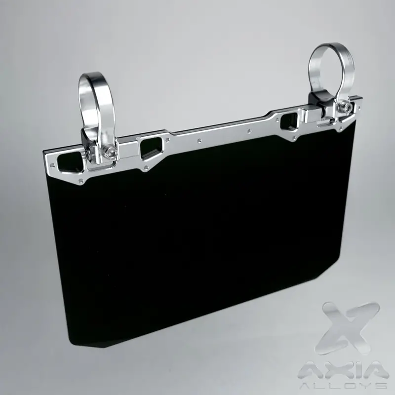 Axia Alloys 12″ X 8″ Narrow Mount Solid Black Shield Sun Visor 1