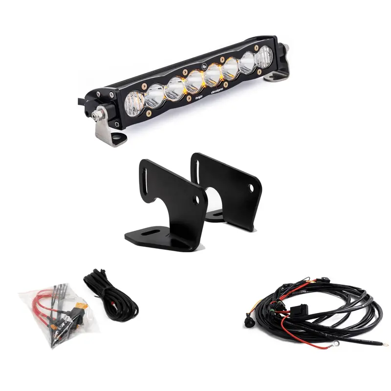 Baja Designs Polaris Pro Xp S8 10 Inch Hood Mount Light Bar Kit 1