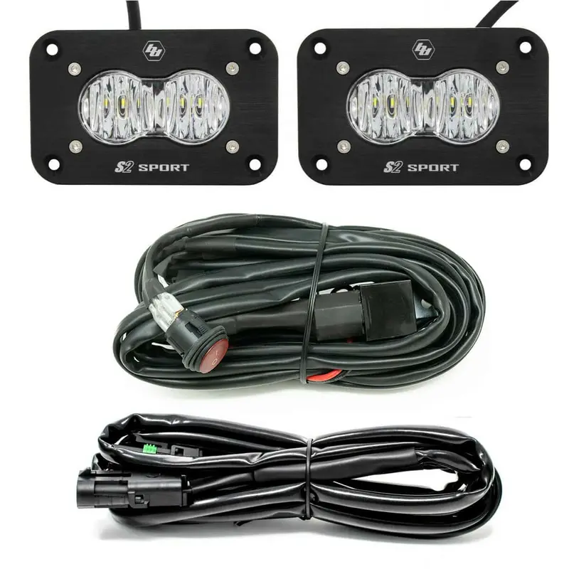Baja Designs S2 Black Flush Mount Led Light Pod Reverse Kit 3