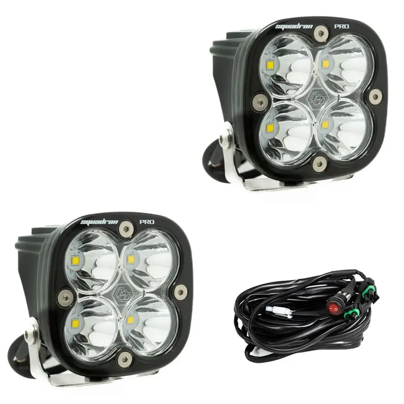 Baja Designs Squadron Pro Black Led Auxiliary Light Pod Pair - Universal 1