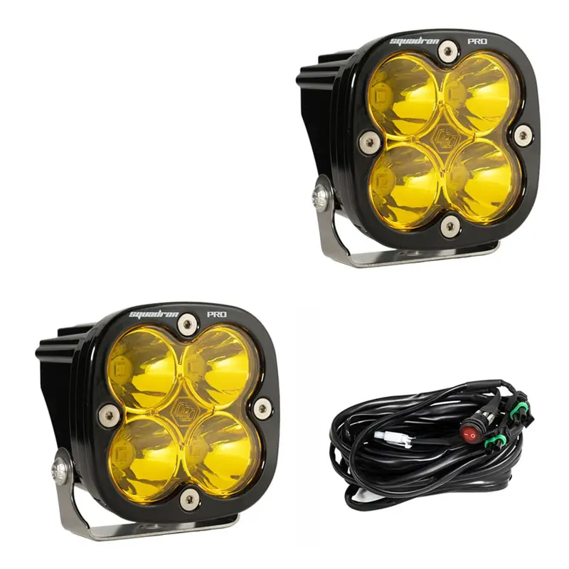Baja Designs Squadron Pro Black Led Auxiliary Light Pod Pair - Universal 5