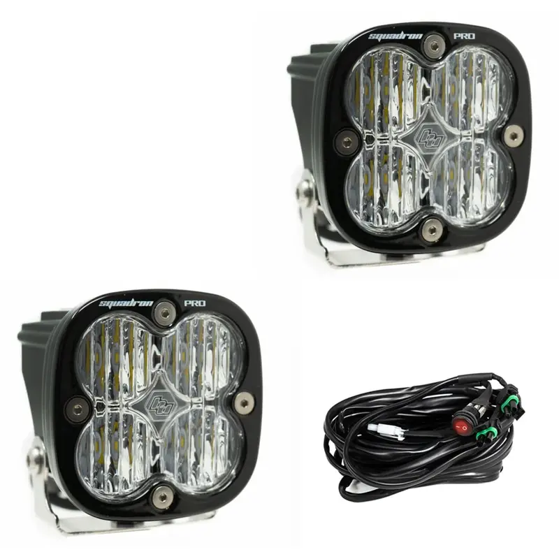 Baja Designs Squadron Pro Black Led Auxiliary Light Pod Pair - Universal 5