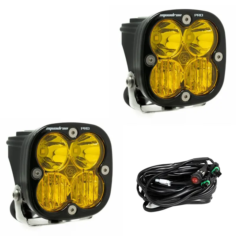 Baja Designs Squadron Pro Black Led Auxiliary Light Pod Pair - Universal 6