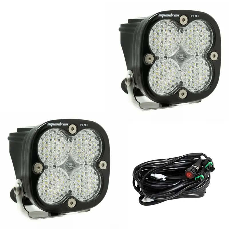Baja Designs Squadron Pro Black Led Auxiliary Light Pod Pair - Universal 7