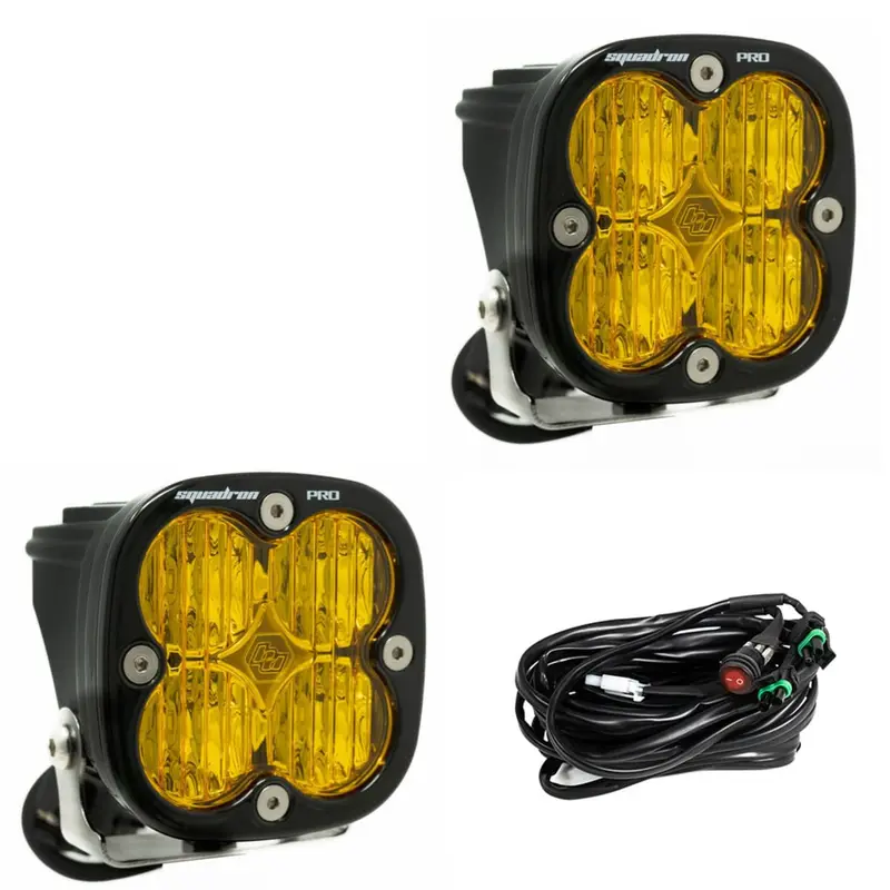 Baja Designs Squadron Pro Black Led Auxiliary Light Pod Pair - Universal 7
