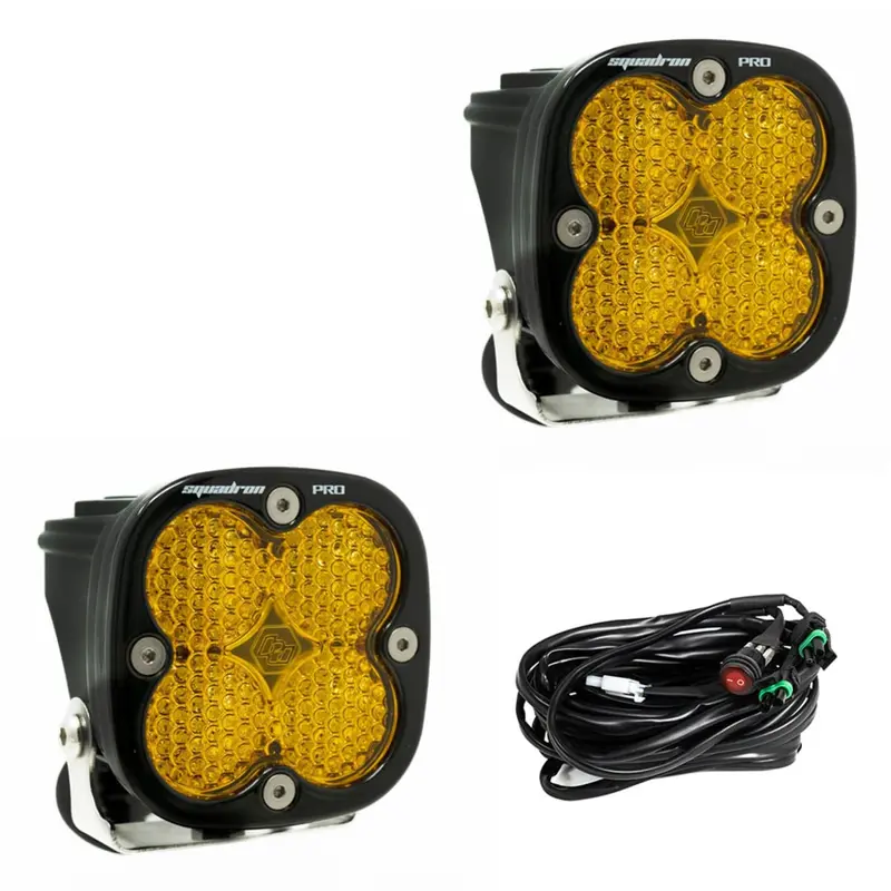 Baja Designs Squadron Pro Black Led Auxiliary Light Pod Pair - Universal 8