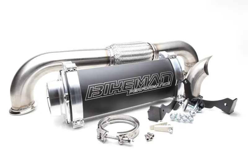 Bikeman Performance '16+ Polaris Rzr Xp Turbo Big Mo Full Exhaust System - Bare Stainless 1