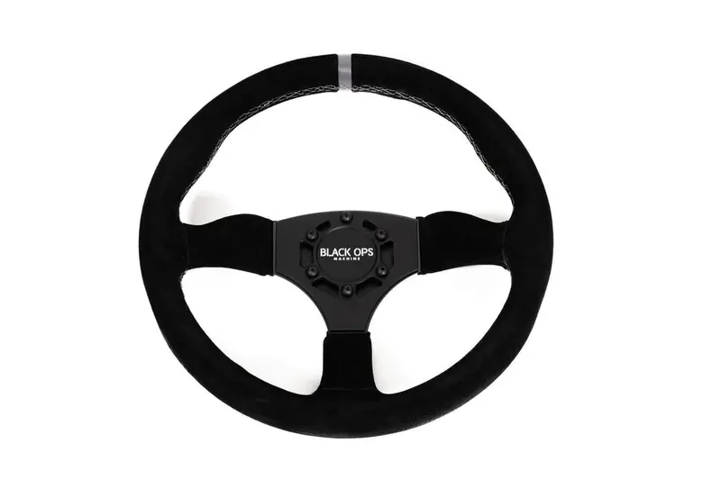 Black Ops Machine Suede 6 Bolt Pattern Steering Wheel 1
