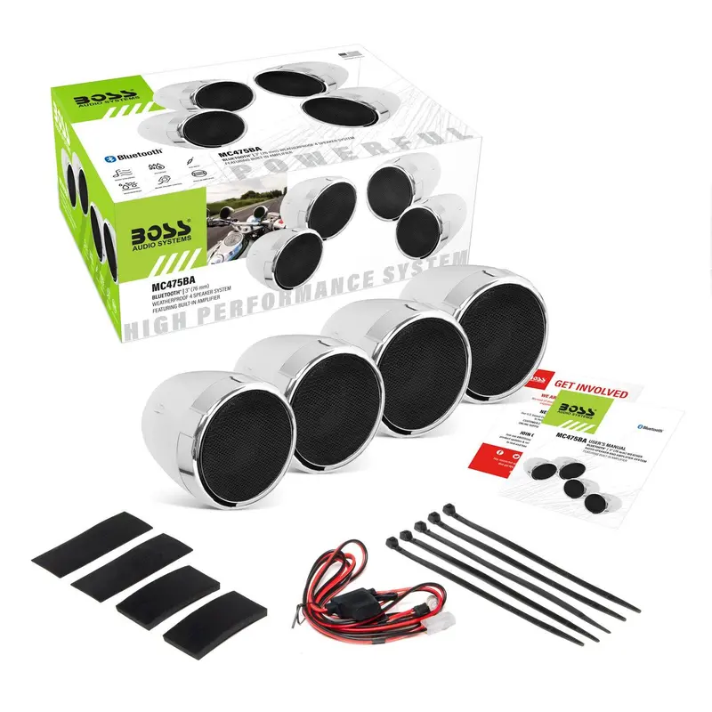 Boss Audio 1,000-Watt Built-In Amp Bluetooth 3" Speaker Kit With Volume Control 2