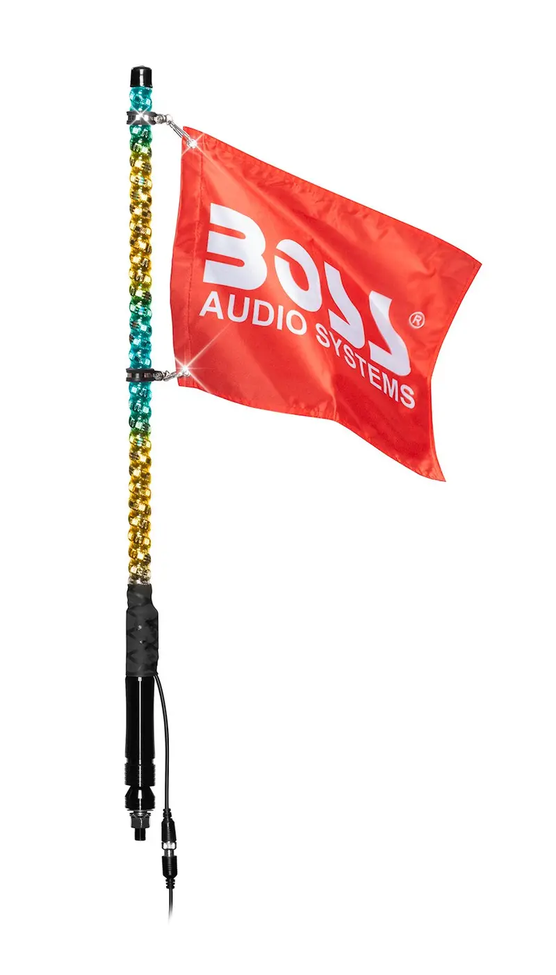 Boss Audio 24” Long Changing Rgb Led Wrapped Whip 2