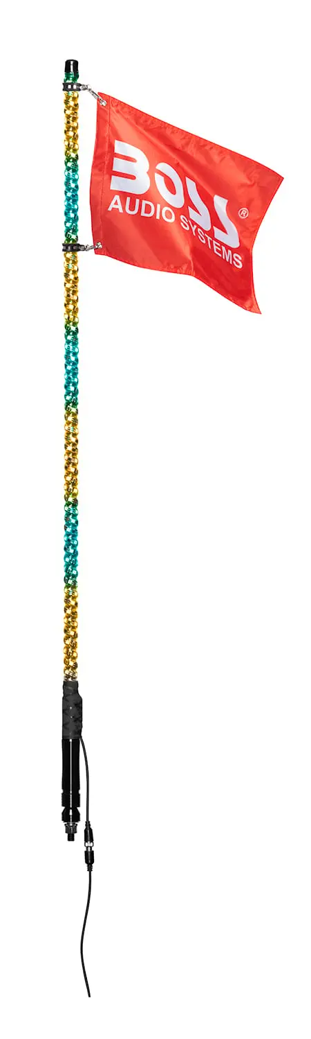 Boss Audio 48" Long Changing Rgb Led Wrapped Whip 2