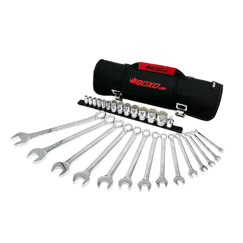 Boxousa 28-Piece Sae Tool Roll 1