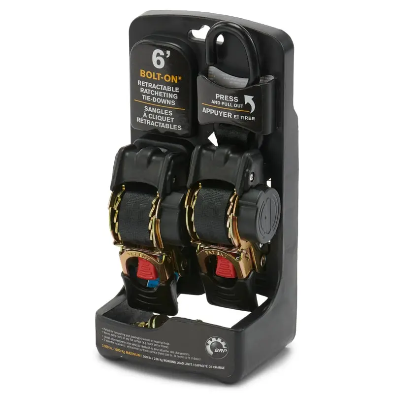 Brp Can-Am Bolt-On Retractable Ratcheting Tie-Downs 1