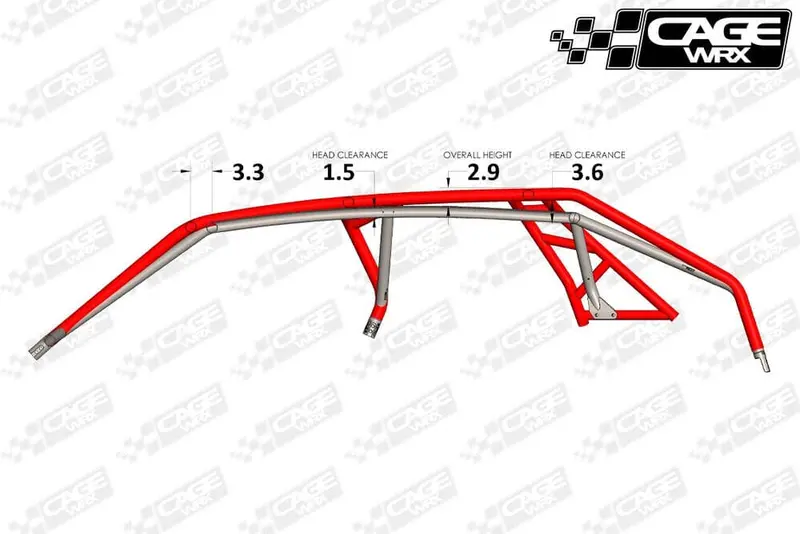 Cagewrx '22+ Polaris Rzr Turbo R 4 Super Shorty Roll Cage - Assembled 2
