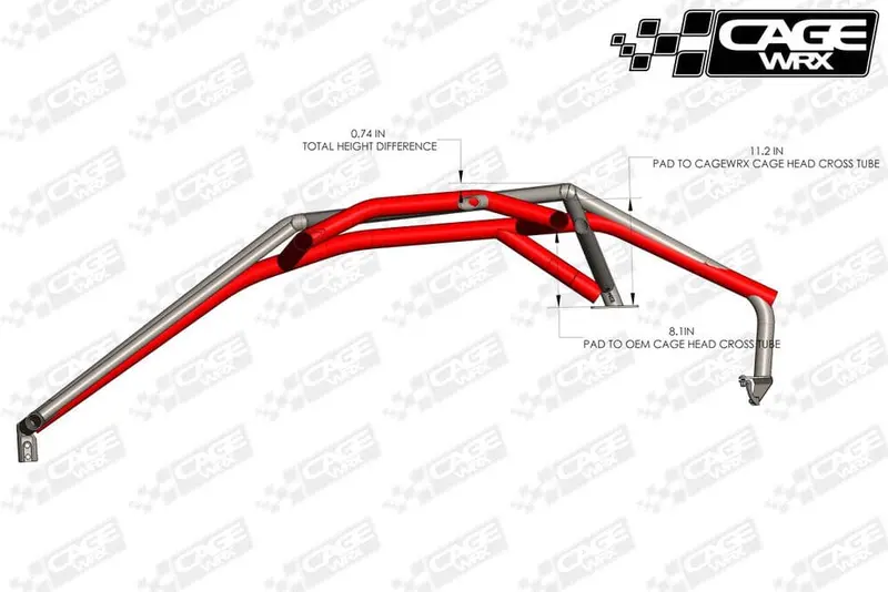 Cagewrx '24+ Can-Am Maverick R Baja Spec Roll Cage Kit 2