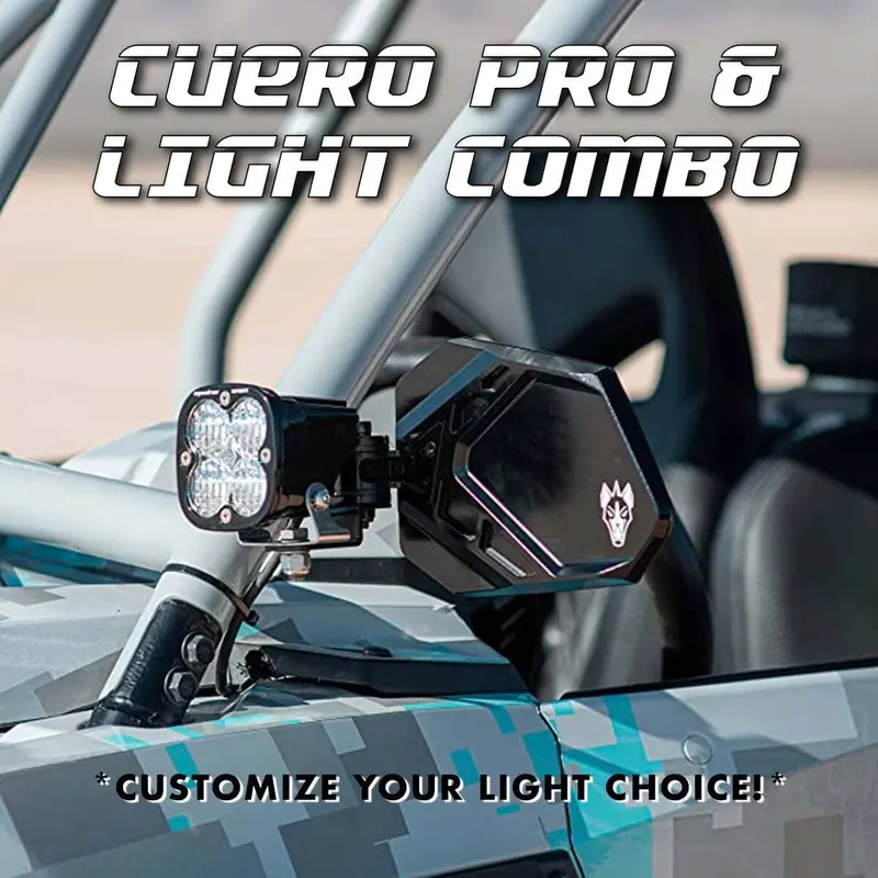 Chupacabra Offroad Cuero Pro Mirror Light Combo In Black 1