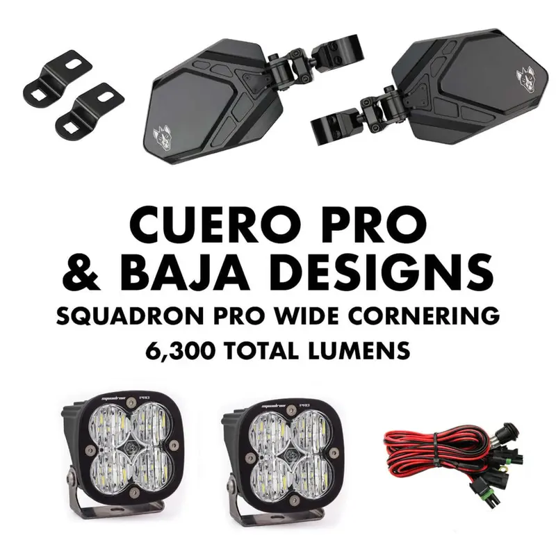 Chupacabra Offroad Cuero Pro Mirror Light Combo In Black 5