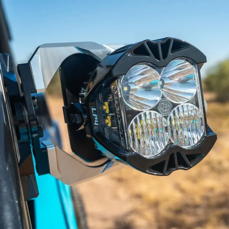Chupacabra Offroad Cuero Race Mirror / Baja Designs Lp4 Light Combo 2