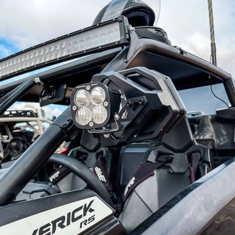 Chupacabra Offroad Cuero Race Mirror Light Combo In Black 2