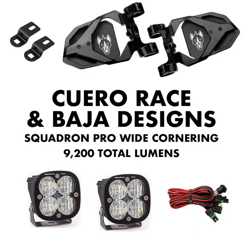 Chupacabra Offroad Cuero Race Mirror Light Combo In Black 4