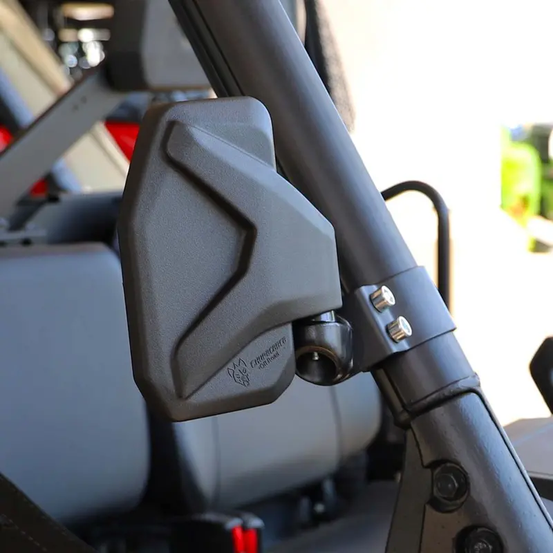 Chupacabra Offroad Polaris Channel Shaped Side Mirror Break Away With Adjustable Arm 1