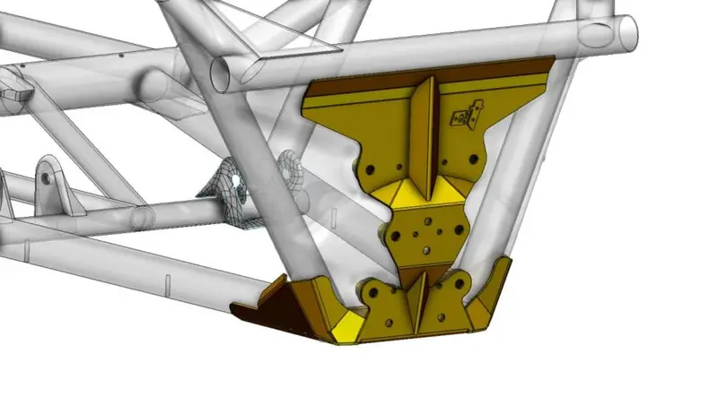Ct Race Worx Can-Am Maverick X3 Rear Radius Rod Reinforcement Plate 1