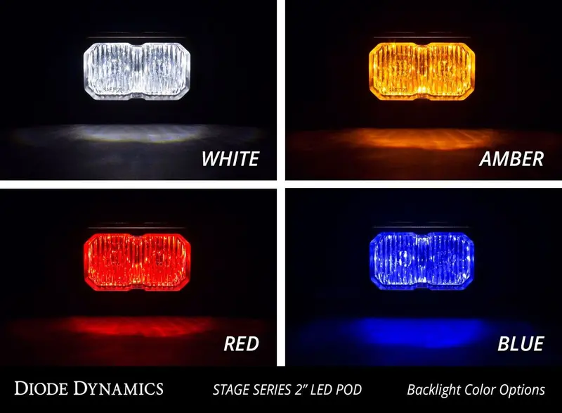 Diode Dynamics Stage Series 2” Sae White Sport Flush Mount Led Pod - Pair 5