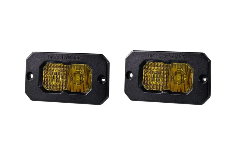 Diode Dynamics Stage Series 2” Sae Yellow Pro Flush Mount Led Pod - Pair 1