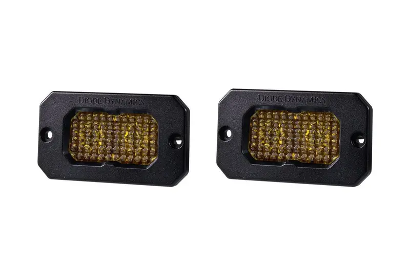 Diode Dynamics Stage Series 2” Sae Yellow Pro Flush Mount Led Pod - Pair 2