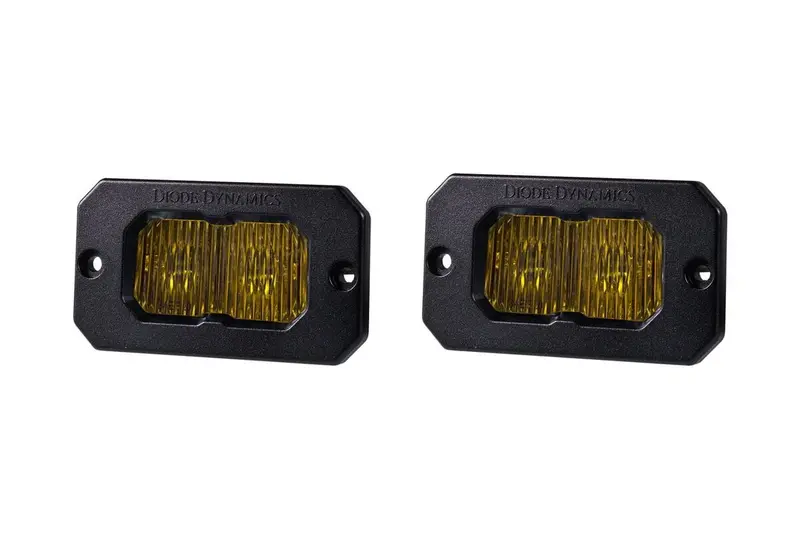 Diode Dynamics Stage Series 2” Sae Yellow Pro Flush Mount Led Pod - Pair 3