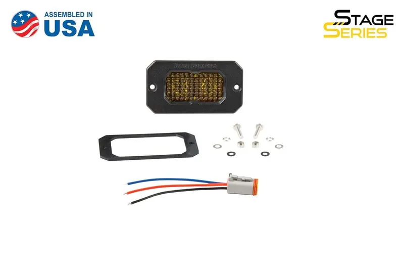 Diode Dynamics Stage Series 2" Sae Yellow Sport Flush Mount Led Pod - One 1
