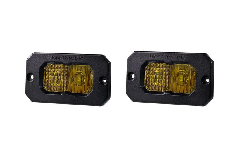 Diode Dynamics Stage Series 2” Sae Yellow Sport Flush Mount Led Pod - Pair 1