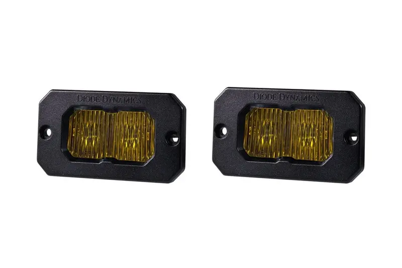 Diode Dynamics Stage Series 2” Sae Yellow Sport Flush Mount Led Pod - Pair 3