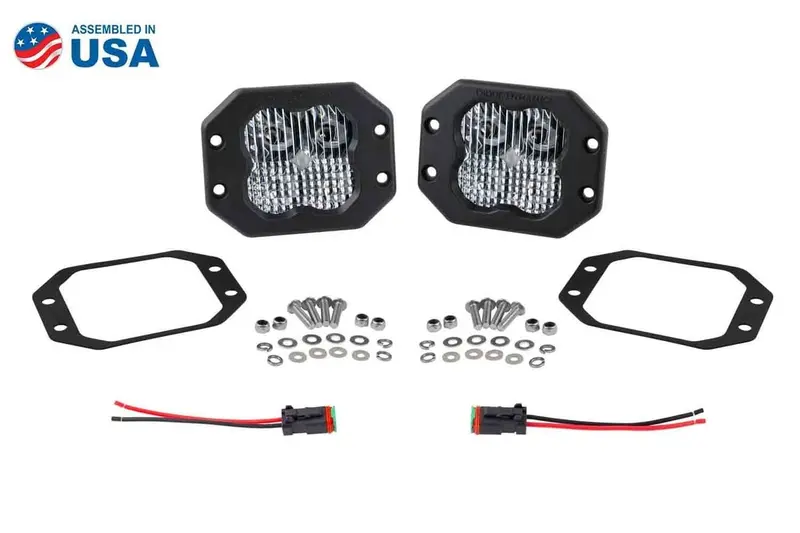 Diode Dynamics Stage Series 3” Sae/Dot White Pro Flush Mount Led Pod - Pair 1