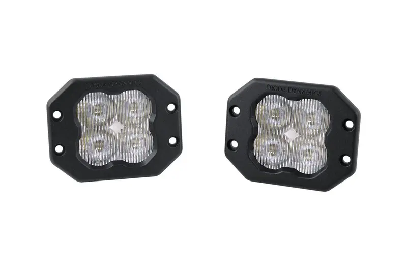 Diode Dynamics Stage Series 3” Sae/Dot White Pro Flush Mount Led Pod - Pair 10
