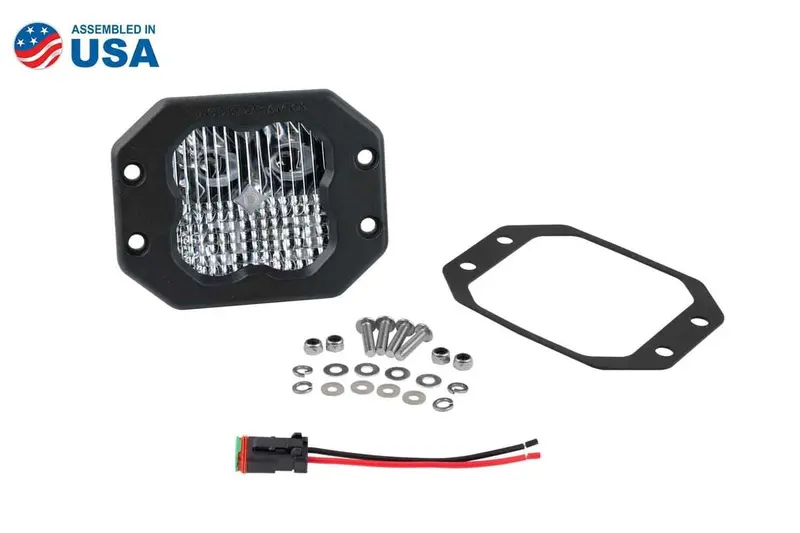 Diode Dynamics Stage Series 3” Sae/Dot White Pro Flush Mount Led Pod - Single 1