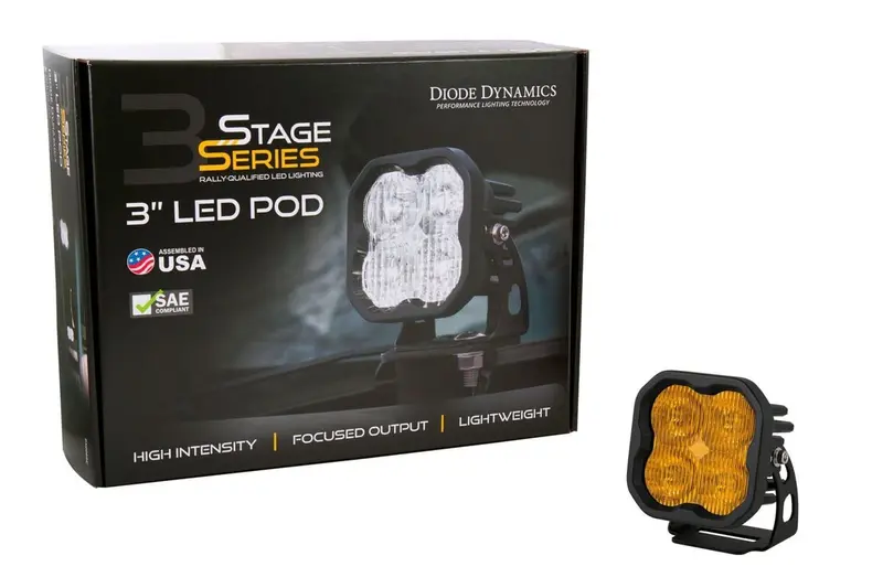 Diode Dynamics Stage Series 3” Sae Yellow Max Led Pod - Single 2